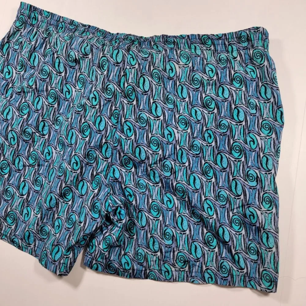 VTG Croft & Barrow Swimming Trunks Nylon Retro‎ Multi Color Size Medium